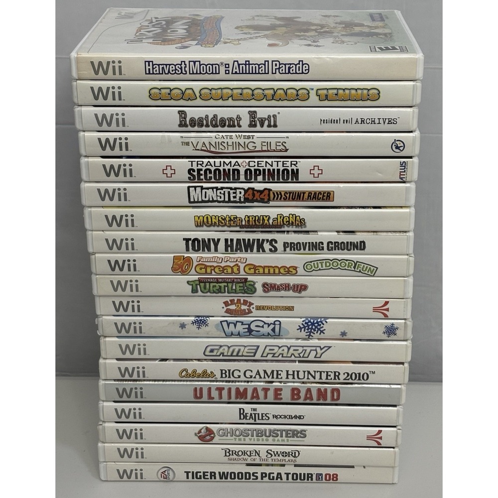 Nintendo Wii Mixed Lot Complete Games Bundle Family Harvest Moon Animal Parade